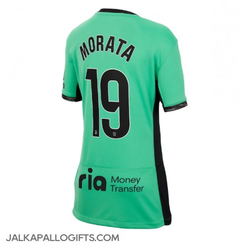Atletico Madrid Alvaro Morata #19 Kolmaspaita Naiset 2023-24 Lyhythihainen